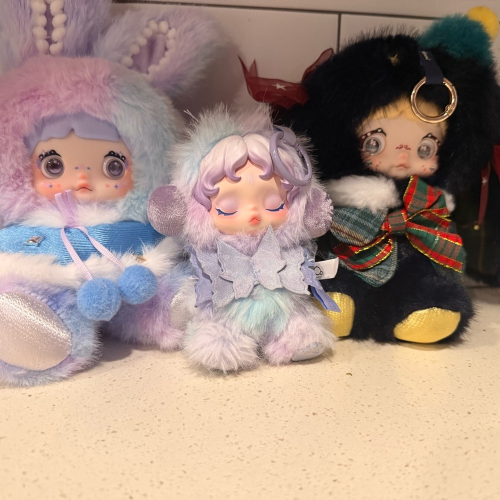 Nommi/ Skull Panda  Plush Doll Trio